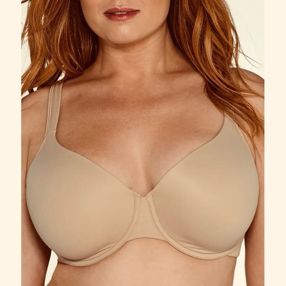 New! Bali Smoothing Tee Shirt Bra Size 38 B Tan - Picture 1 of 8